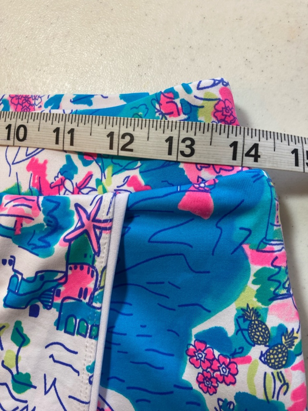 Lulu-B Coastal Floral Mini Skirt in Teal, Pink & White - Picture 8 of 12